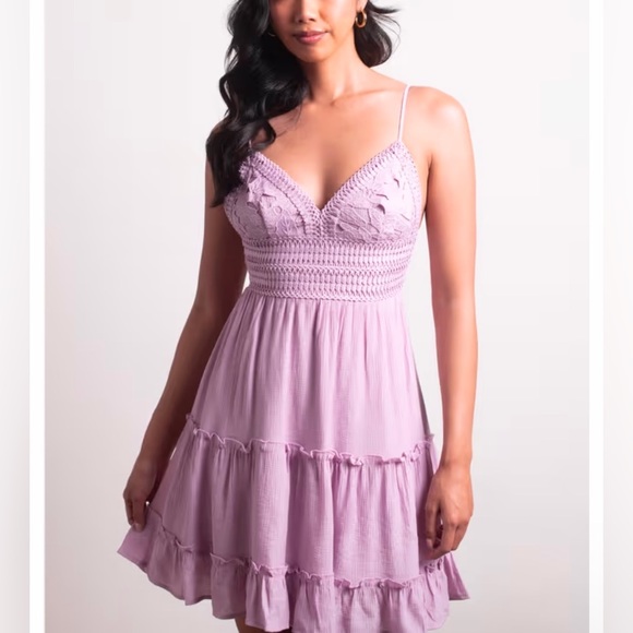 LILAC CROCHET, WRAP TIE, BLACK/ GRAY BODYCON - Picture 3 of 17